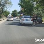 Skoda протаранила Haval у рынка «Солнечный» в Саратове