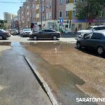 На улице Чернышевского в Саратове потоп