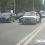 На проспекте Строителей пробка из-за ДТП с «Ладой» и Chevrolet На проспекте Строителей пробка из-за ДТП с «Ладой» и Chevrolet