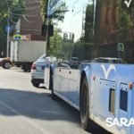 Троллейбус и маршрутка столкнулись у 1-й Советской больницы в Саратове
