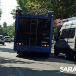 Троллейбус и маршрутка столкнулись у 1-й Советской больницы в Саратове