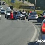 Массовая авария на выезде из Саратова создала длинную пробку Массовая авария на выезде из Саратова создала длинную пробку