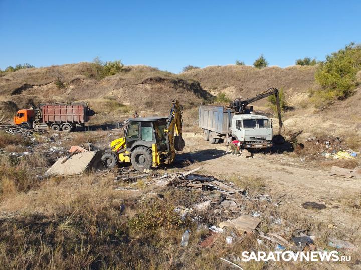 Саратовский регоператор ликвидировал две несанкционированные свалки в Гагаринском районе Саратовский регоператор ликвидировал две несанкционированные свалки в Гагаринском районе