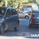 В Саратове авария на Мясницкой блокировала движение в сторону Соколовой