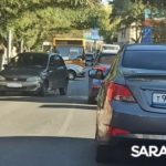 В Саратове авария на Мясницкой блокировала движение в сторону Соколовой