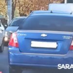 На Емлютина в Саратове многокилометровая пробка из-за ДТП с двумя иномарками