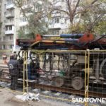 На маршруте скоростного трамвая сварили около километра рельсов