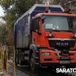 На маршруте скоростного трамвая сварили около километра рельсов