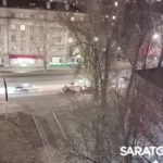 Ночью «Калина» врезалась в «Гранту» на проспекте Энтузиастов в Саратове
