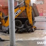 В Саратове коммунальные воды затапливают улицу Чернышевского