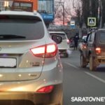 Тройная авария на Шехурдина в Саратове создала многокилометровую пробку
