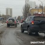 «ГАЗель» с иномаркой создали пробку на Чернышевского в Саратове