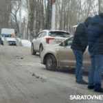 На 50 лет Октября в Саратове пробка из ДТП с двумя иномарками На 50 лет Октября в Саратове пробка из ДТП с двумя иномарками