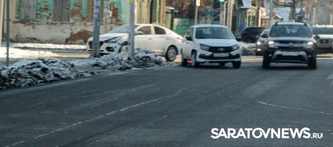 В районе Сенного рынка авария создала серьезную пробку