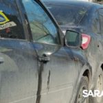 У ТЦ «Город» в Саратове столкнулись три «Лады»