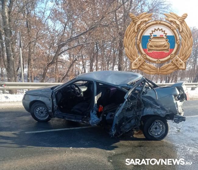 Водитель «Калины» пострадал в ДТП в Балашовском районе Водитель «Калины» пострадал в ДТП в Балашовском районе