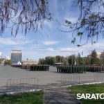 На Театральной площади Саратова репетируют парад Победы