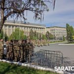 На Театральной площади Саратова репетируют парад Победы
