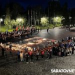 15 тысяч свечей в память о войне: в Саратове создали огненный образ героини-регулировщицы