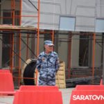 В Саратове на проспекте Столыпина начали реставрировать сгоревшую гостиницу «Россия»