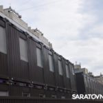 В Саратове на проспекте Столыпина начали реставрировать сгоревшую гостиницу «Россия»