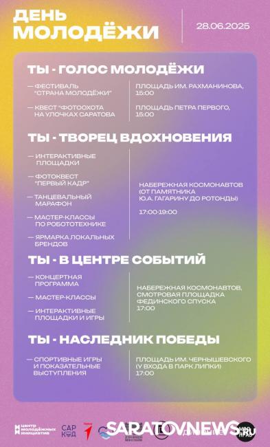 День молодежи в Саратове пройдет на пешеходном кольце День молодежи в Саратове пройдет на пешеходном кольце
