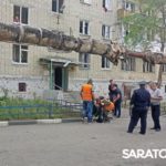 Атака беспилотников в Саратовской области: у повреждённых домов продолжается ликвидация последствий