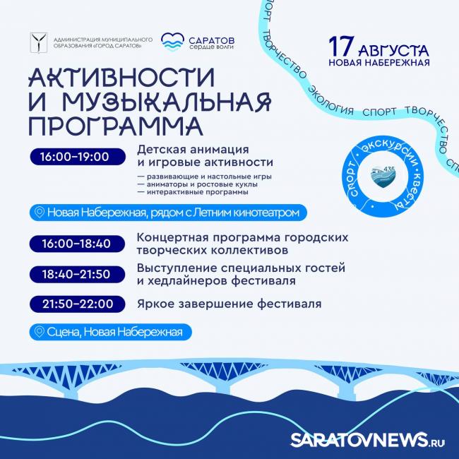 Лето в Саратове закипит: на Новой Набережной ждут спорта, творчества и экопроектов Лето в Саратове закипит: на Новой Набережной ждут спорта, творчества и экопроектов