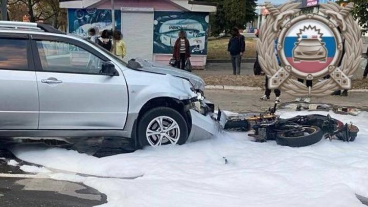 Юный байкер попал в аварию в Балашове Юный байкер попал в аварию в Балашове