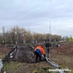 В Саратове благоустраивают территорию вокруг нового онкоцентра