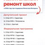 В Саратовской области в 2026 году капитально отремонтируют 21 школу