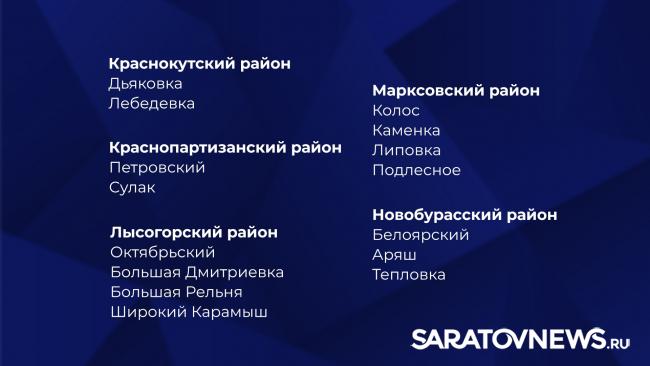 В Саратовской области утвердили список из 154 опорных населенных пунктов В Саратовской области утвердили список из 154 опорных населенных пунктов