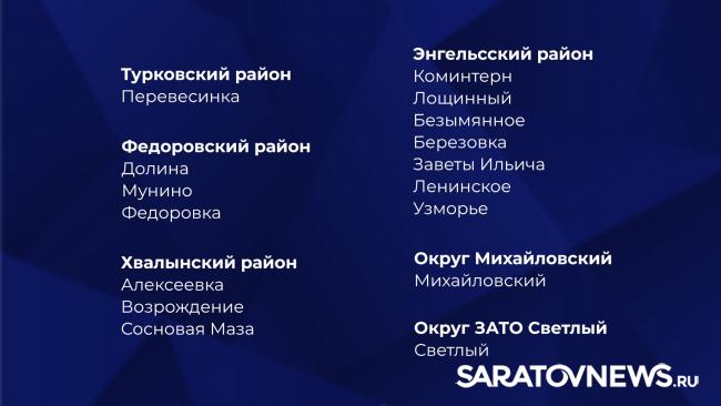 В Саратовской области утвердили список из 154 опорных населенных пунктов В Саратовской области утвердили список из 154 опорных населенных пунктов