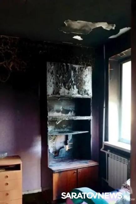 Загорелся телевизор: женщина пострадала на пожаре в Саратове Загорелся телевизор: женщина пострадала на пожаре в Саратове