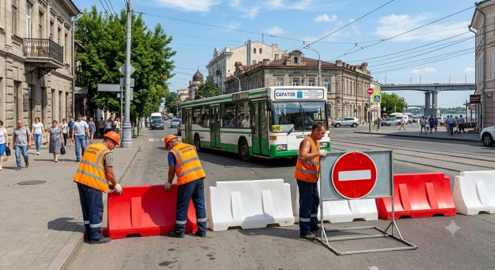 Масштабные перекрытия дорог и изменение маршрутов автобусов в Саратове: где закроют движение в июне Масштабные перекрытия дорог и изменение маршрутов автобусов в Саратове: где закроют движение в июне