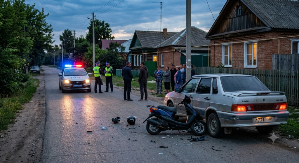 Вечерняя авария под Саратовом отправила водителя скутера на больничную койку Вечерняя авария под Саратовом отправила водителя скутера на больничную койку