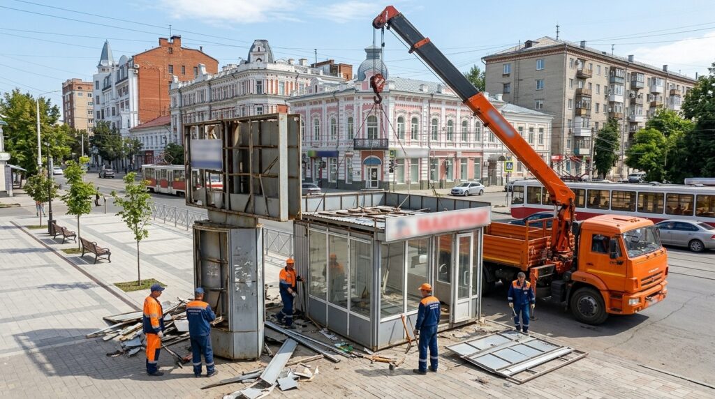 С улиц Саратова убрали почти 5 тысяч незаконных объектов С улиц Саратова убрали почти 5 тысяч незаконных объектов