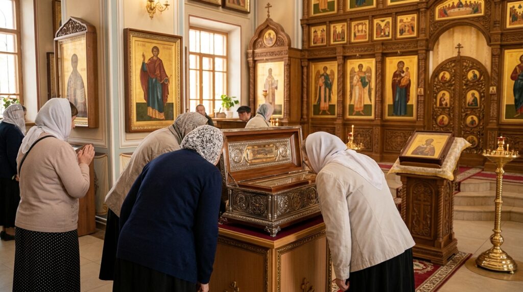 В Саратовский храм до 6 сентября привезли мощи великомученика Пантелеимона В Саратовский храм до 6 сентября привезли мощи великомученика Пантелеимона